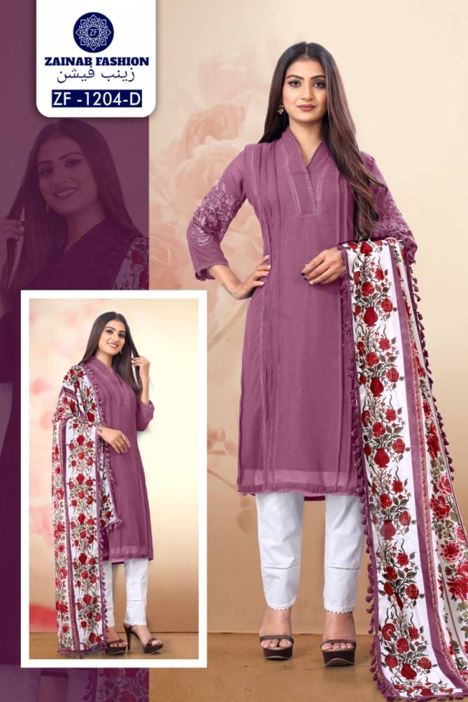 Zainab Aghanoor Ethnic Wear Wholesale Georgette Readymade Suits 